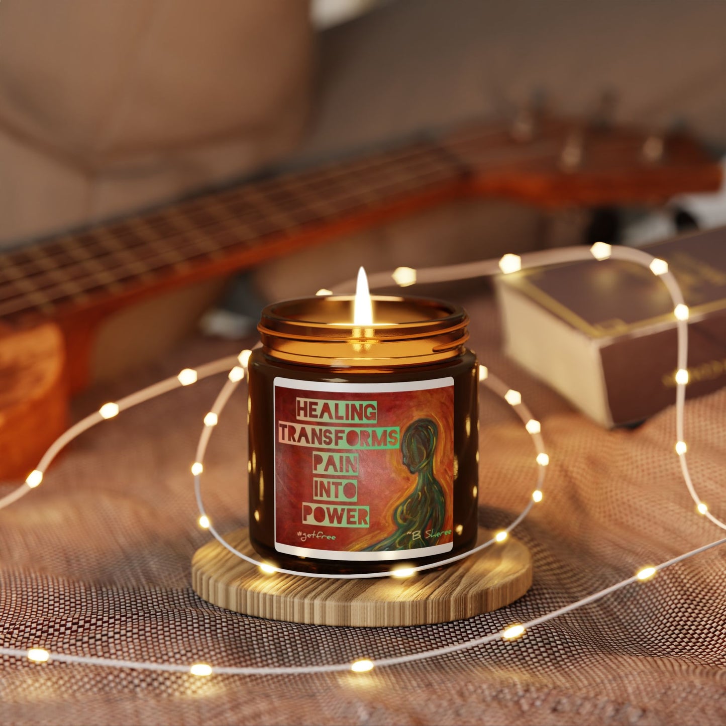 Scented Soy Candle (Multi-Size, Amber Jar)