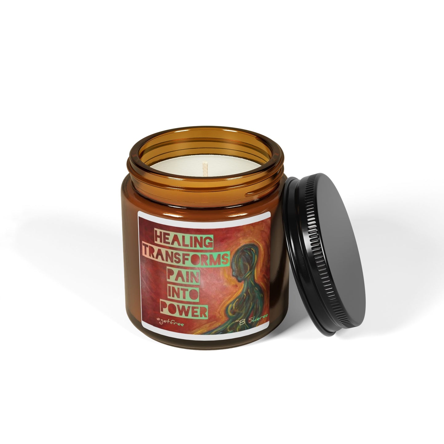 Scented Soy Candle (Multi-Size, Amber Jar)